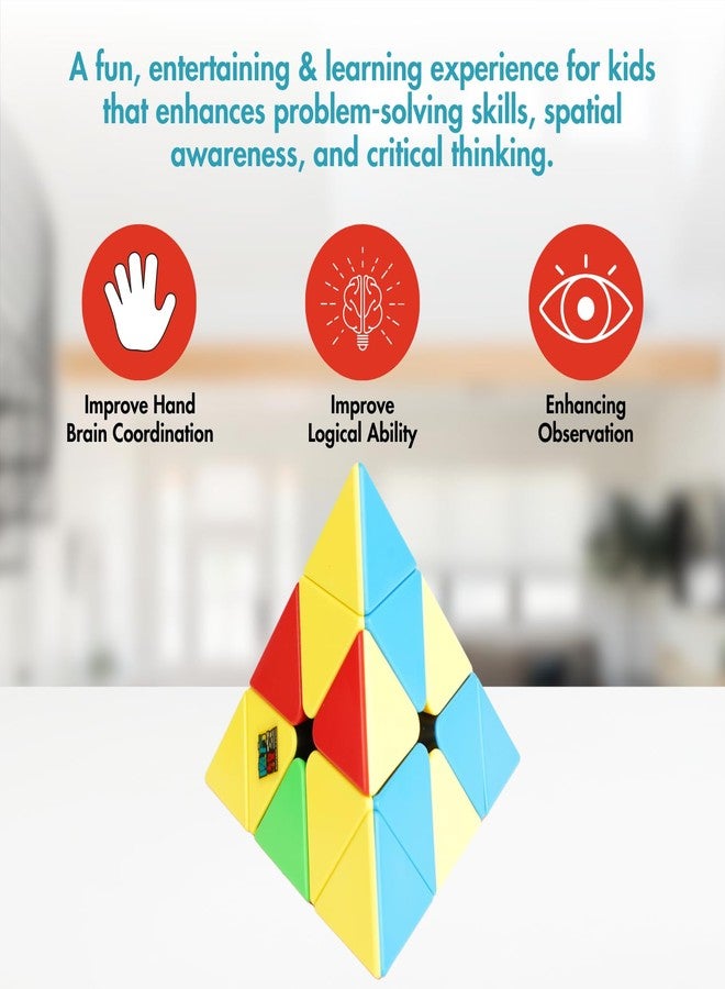 aCADZO Pyraminx Cube Puzzle Toy Stickerless Soft Durable Educational Learning Puzzle Toy for Kids and Adults - Image 3